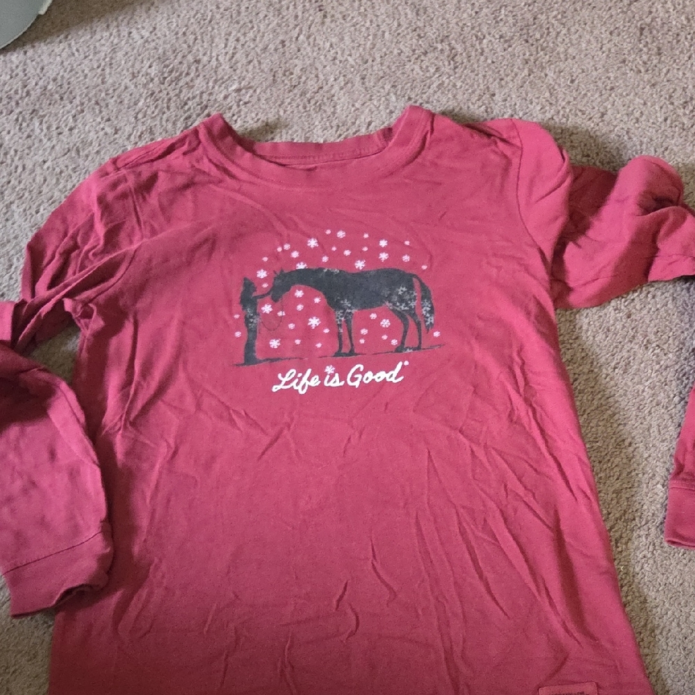 Life Is Good Adult's Red Long Sleeve Tee